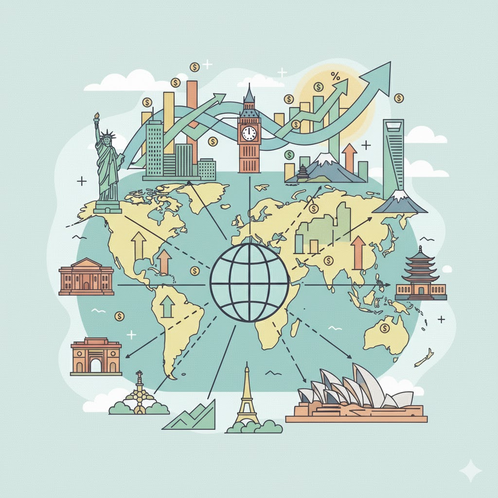 Major stock market indices around the world